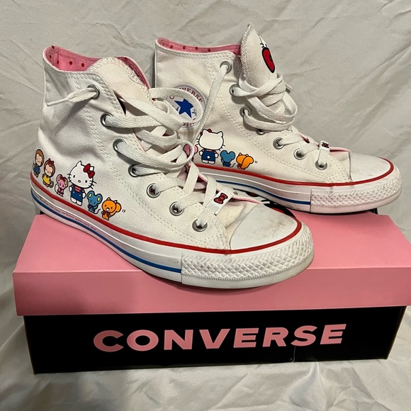 Converse Shoes - SOLD!!! Sz 8 Womens Converse Sanrio Hello Kitty Collab Hi Tops